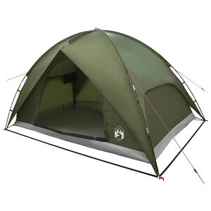 vidaXL Camping Tent met Regenhoes Waterdicht Koepel Olijfgroen