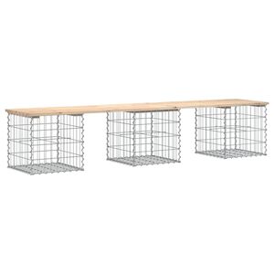 vidaXL Tuinbank Schanskorfontwerp 203x44x42 cm massief grenenhout