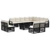 vidaXL Tuinbankenset 13 st Zwart en Cream Wit poly rattan