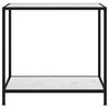 vidaXL Wandtafel 80x35x75 cm gehard glas wit