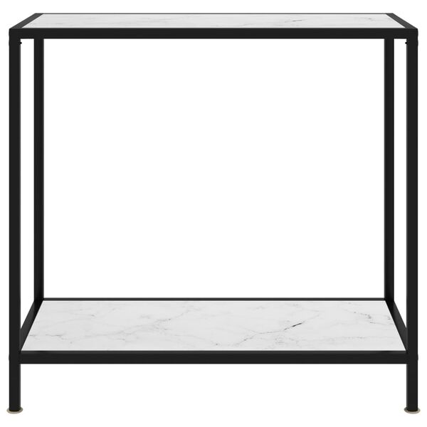 vidaXL Wandtafel 80x35x75 cm gehard glas wit