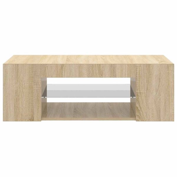 vidaXL Tv-meubel met LED-verlichting 90x39x30 cm sonoma eikenkleurig