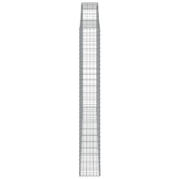 vidaXL Schanskorf gewelfd 300x30x220/240 cm gegalvaniseerd ijzer