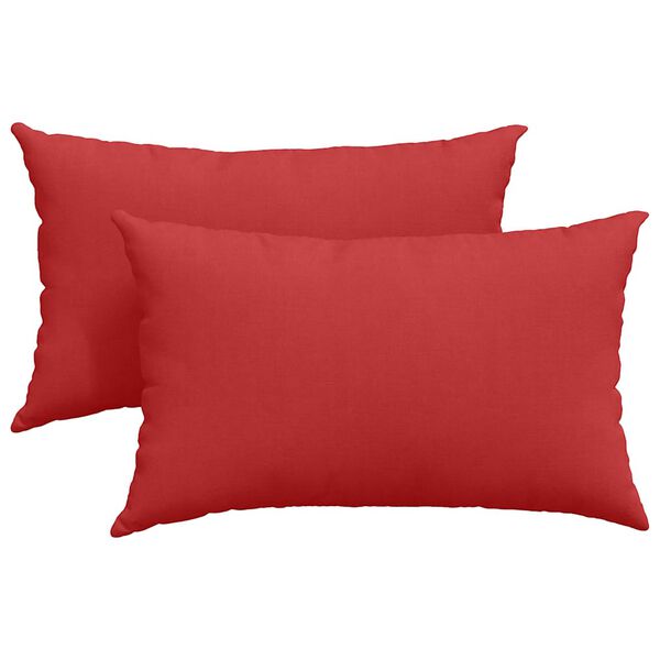 vidaXL Sofa Kussens 2 pcs Rood 50 x 30 cm Stof