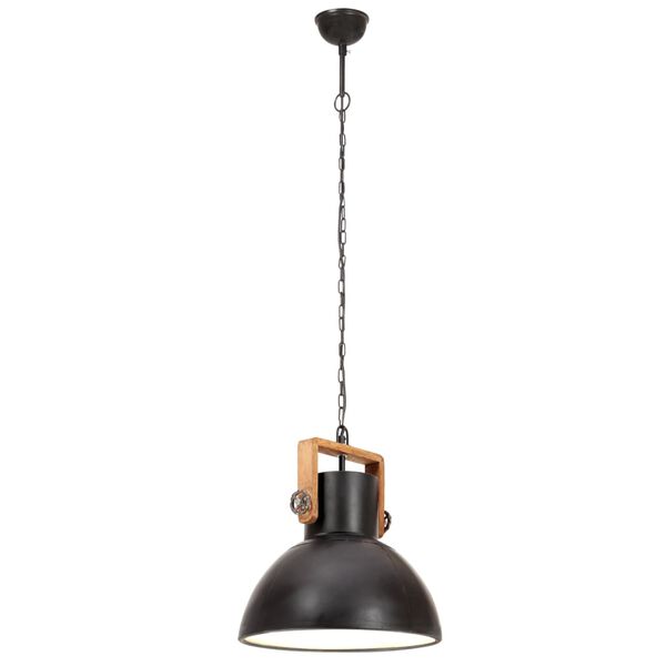 vidaXL Hanglamp industrieel rond 25 W E27 40 cm zwart