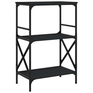 vidaXL Boekenkast 3-laags 59x35x90,5 cm bewerkt hout zwart