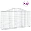 vidaXL Schanskorven 30 st gewelfd 200x30x100/120 cm ijzer
