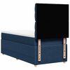 vidaXL Boxspring met matras stof blauw 90x200 cm