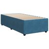 vidaXL Boxspring met matras fluweel donkerblauw 90x200 cm