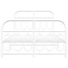 vidaXL Bedframe met hoofd- en voeteneinde metaal wit 120 x 190 cm