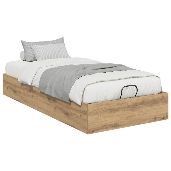 vidaXL Ottoman Bedframe Artisan Eik 90 x 200 cm Geconstrueerd hout