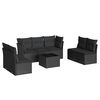 vidaXL 8-delige Loungeset met kussens poly rattan zwart