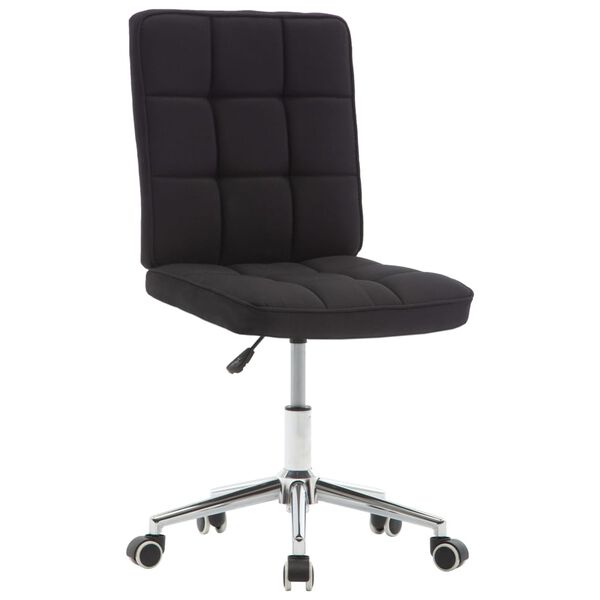 vidaXL Eetkamerstoelen 2 st stof zwart