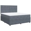 vidaXL Boxspring met matras fluweel donkergrijs 180x200 cm