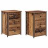 vidaXL Nachtkastje 2 pcs Bruin 40 x 36 x 60 cm Massief Gerecycled Hout