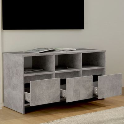 vidaXL Tv-meubel 102x37,5x52,5 cm bewerkt hout betongrijs