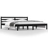 vidaXL Bedframe massief grenenhout 180x200 cm zwart