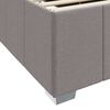 vidaXL Bedframe met matras Taupe 100 x 200 cm Stof