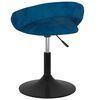 vidaXL Eetkamerstoelen draaibaar 4 st fluweel blauw