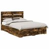 vidaXL Bedframe met lade Gerookt eiken 140 x 200 cm Bewerkt hout