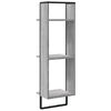 vidaXL Wandrek 3-laags 30x25x100 cm bewerkt hout grijs sonoma eiken
