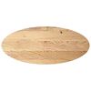 vidaXL Tafelblad 140x60x2 cm ovaal massief eikenhout