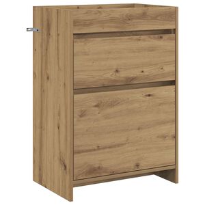 vidaXL Badkamer Onder Wasbak Kast Artisanaal eiken 56 x 37,5 x 81 cm