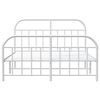 vidaXL Bedframe met hoofd- en voeteneinde metaal wit 140x200 cm