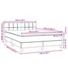 vidaXL Boxspring met matras en LED fluweel lichtgrijs 160x220 cm