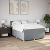 vidaXL Boxspring met matras stof lichtgrijs 160x200 cm