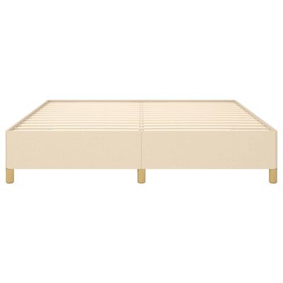 vidaXL Bedframe zonder matras stof crèmekleurig 180x200 cm