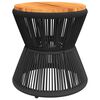 vidaXL Salontafel met draad &Oslash; 45x44 cm massief acaciahout
