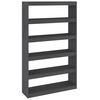 vidaXL Boekenkast/kamerscherm 100x30x167,5 cm massief grenenhout grijs