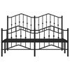 vidaXL Bedframe met hoofd- en voeteneinde&nbsp;metaal zwart 140x200 cm
