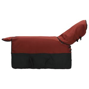 vidaXL Paardendeken Bordeaux en Zwart 75 cm Polyester