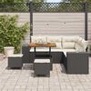 vidaXL Tuin Sofa Set met kussen 8 pcs Zwart poly rattan