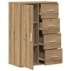 vidaXL Dressoir Artisan Eiken 60 x 31 x 84 cm Bewerkt hout