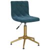 vidaXL Eetkamerstoelen draaibaar 4 st fluweel blauw