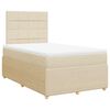 vidaXL Boxspring met matras stof cr&egrave;mekleurig 120x200 cm