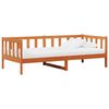 vidaXL Daybed met hoofdeinde Waxbruin en wit 90 x 200 cm