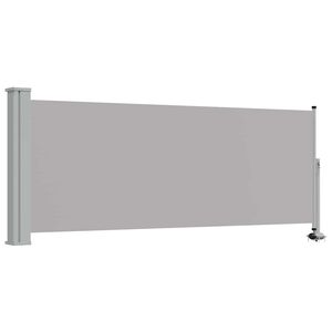 vidaXL Tuinscherm uittrekbaar 100x300 cm grijs