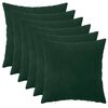 vidaXL Kussensloop 6 pcs HEERLEN Donkergroen 45 x 45 cm Fluweel