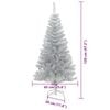vidaXL Kerstboom met 150 LED met standaard Zilver 120 cm PET