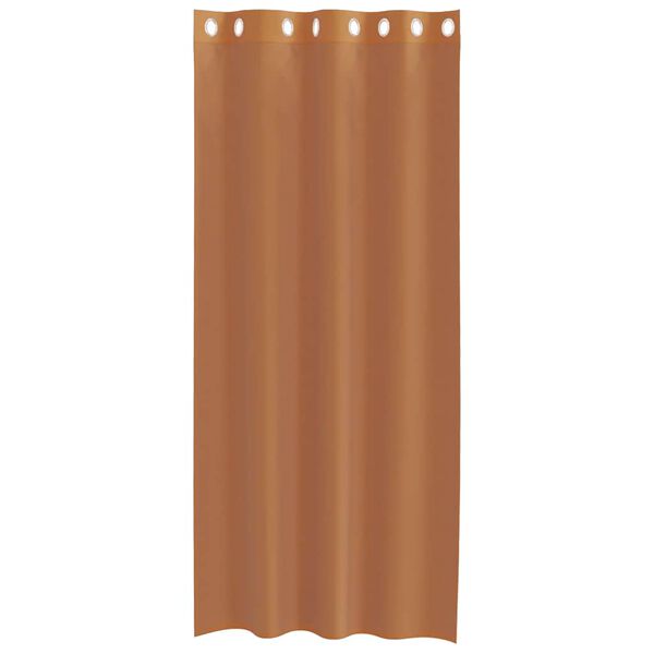 vidaXL Gordijnen voile met doorvoertules 2 st terracotta