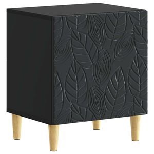 vidaXL Nachtkastje Zwart 43 x 34,5 x 50 cm Bewerkt hout