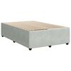 vidaXL Boxspring met matras fluweel lichtgrijs 120x190 cm