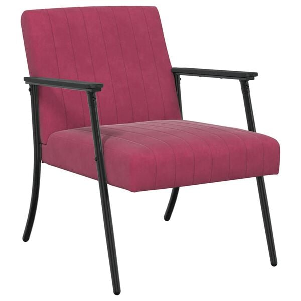 vidaXL Fauteuil Wijnrood 59 x 75 x 78 cm Fluweel