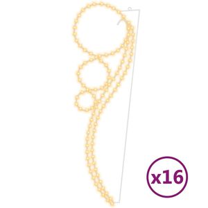 vidaXL Lichtkabels 16 st balvormig 115,5x35x4,5 cm warmwit