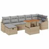vidaXL Tuin Sofa Set 8 st Beige poly rattan
