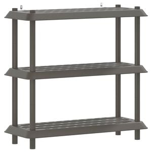 vidaXL Plankenunit 3-laags 100 x 40 x 96 cm PP Lichtgrijs